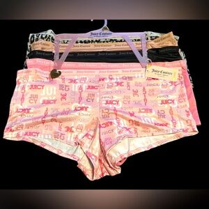 NWT•Juicy Couture Women’s Pink Logo 5pk cheeky panty